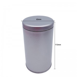 茶用の丸型食品等級窓缶（65mm×115mm）